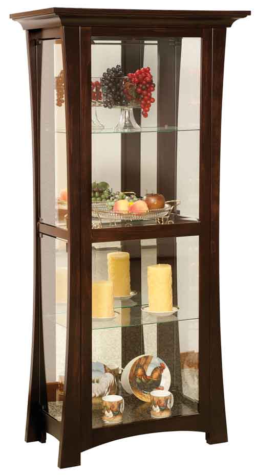Amish Sheridon Curio Cabinet - Click Image to Close